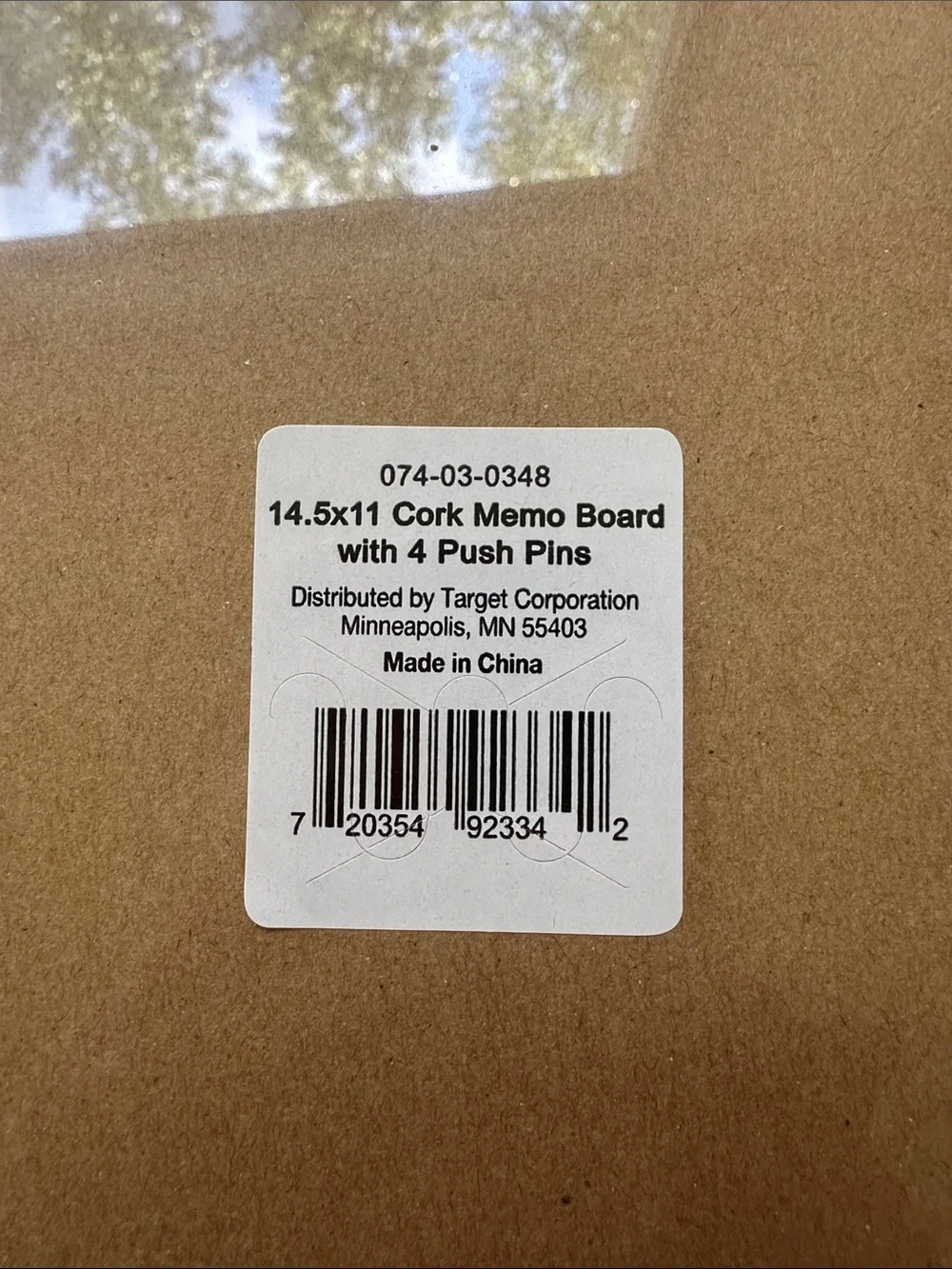 Target Cork Memo Board with 4 Push Pins United States 14.5x11 inch
